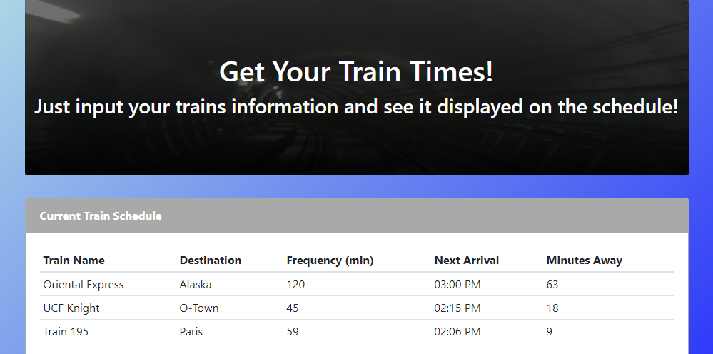 Train Schedule image